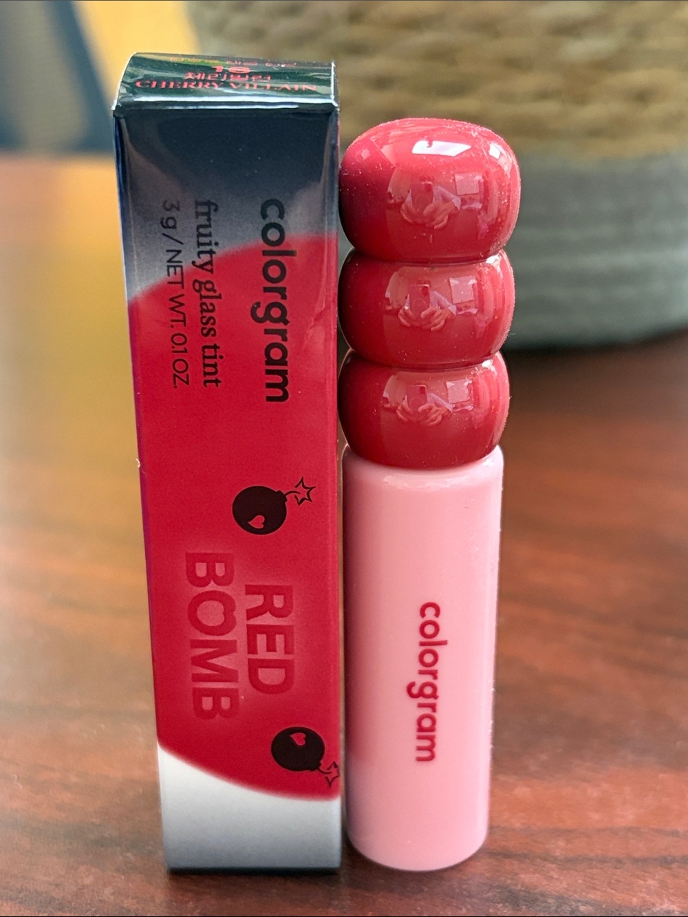 🍍5 for $30🍍 Colorgram # 18 Red Bomb Fruity Glass Tint Lip Balm